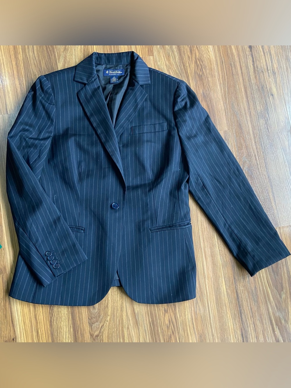 Brooks Brothers Navy Pinstripe Blazer